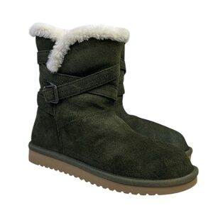 Koolaburra Womens Delene Short Boot Olive 8